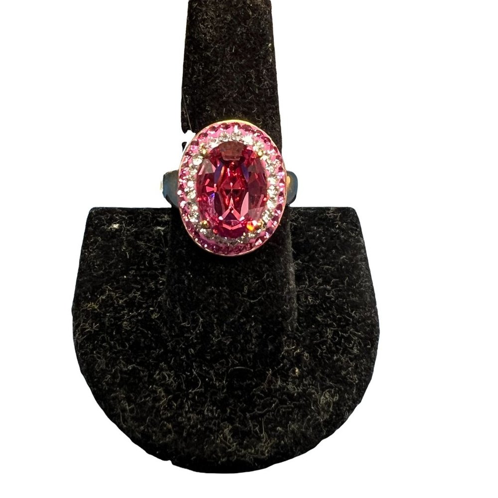 Seta Palm Beach Jewelry Ring Bronze Wash Pink Clear CZ Size 9 NEW